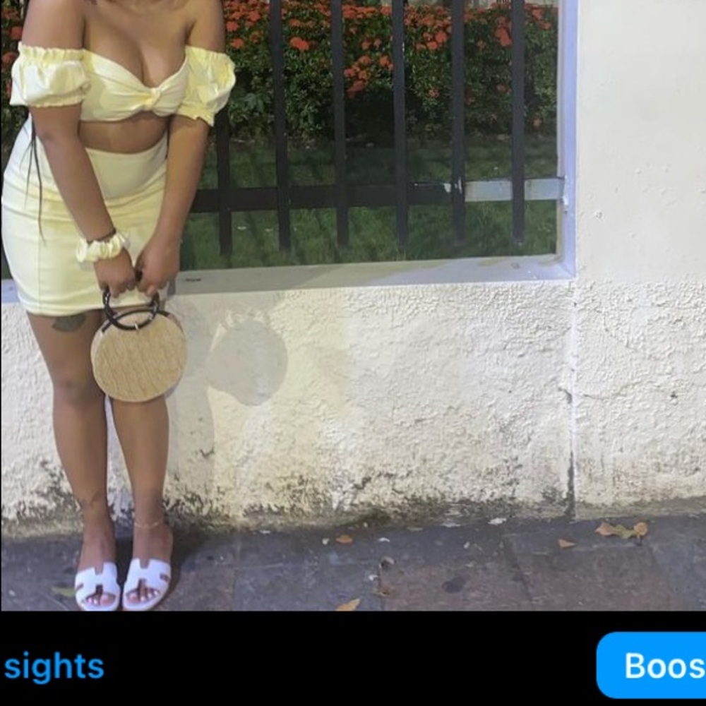 Yellow two piece set perfect for vacation